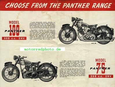 Preview: Panther GB Motorrad Prospekt 8 Seiten  1950  pa-gb-p50
