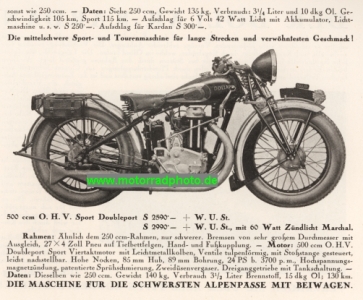 Preview: Dollar Motorrad Prospekt  4 Seiten 1929  do-p29