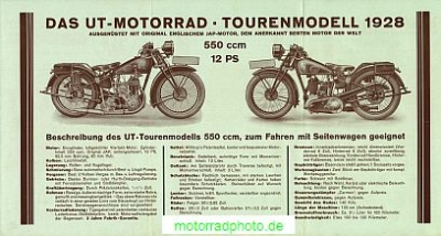 Preview: UT Motorrad Prospekt  6 Seiten  1928    ut-p28