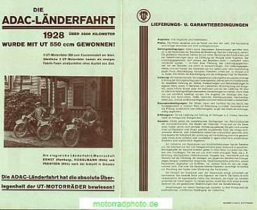 Preview: UT Motorrad Prospekt  6 Seiten  1928    ut-p28