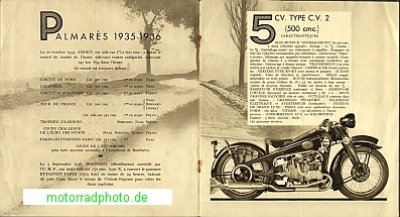 Preview: Gnome Rhone Motorrad Prospekt  14 Seiten  1937  grh-p37
