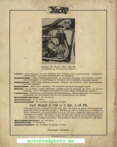 Preview: York Motorrad Prospekt 4 Seiten  1929   yo-p29
