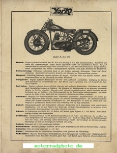 Preview: York Motorrad Prospekt 4 Seiten  1929   yo-p29