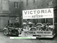 Victoria Motorcycle Photo Victoria Hetzer Berlin um 1930  v-f54