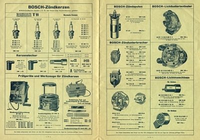 Bosch Ausruestung Gruene Handelsliste  16 Seiten  1953   bosch-li53