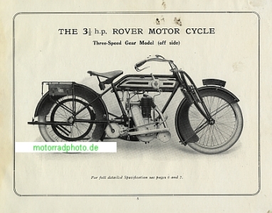 Preview: Rover Motorrad Prospekt  24 Seiten 1915  rov-p15
