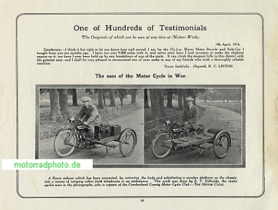 Preview: Rover Motorrad Prospekt  24 Seiten 1915  rov-p15