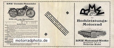 Preview: RMW Motorrad Prospekt 6 Seiten  1927   rmw-p27 Preview: RMW Motorrad Prospekt 6 Seiten  1927   rmw-p27
