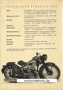 Preview: Phönix Motorrad Prospekt 4 Seiten 1951   phx-p51