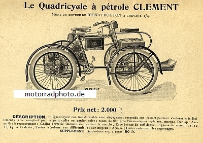 Preview: Clement Katalog Fahrrad, Dreirad, Vierrad, Automobil  1900  cle-p00