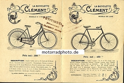 Preview: Clement Katalog Fahrrad, Dreirad, Vierrad, Automobil  1900  cle-p00