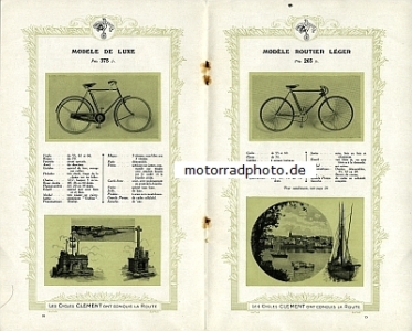 Preview: Clement Motorrad und Fahrrad Katalog 28 Seiten 1914  cle-p14