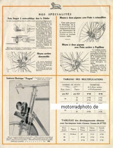 Preview: Peugeot Motorrad + Fahrrad Prospekt 6 Seiten  1923  peu-p23