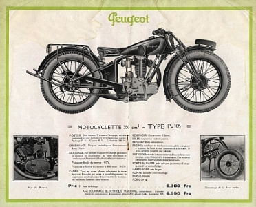 Preview: Peugeot Motorrad Prospekt 8 Seiten 1928  peu-p28