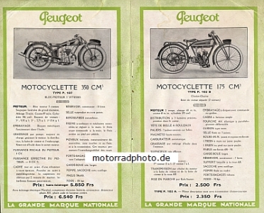 Preview: Peugeot Motorrad Prospekt 8 Seiten 1928  peu-p28