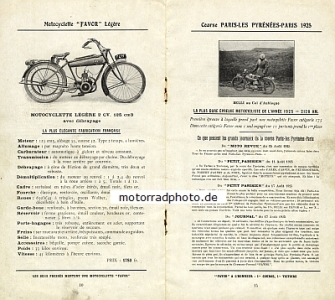 Preview: Favor Motorrad + Fahrrad Prospekt 28 Seiten 1926  fa-p26