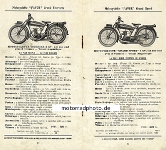 Preview: Favor Motorrad + Fahrrad Prospekt 28 Seiten 1926  fa-p26