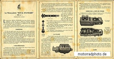 Preview: Royal Standard Motorrad Prospekt 6 Seiten 1928  rost-p28