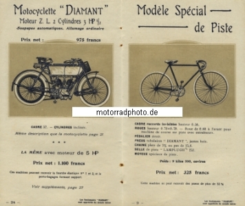 Preview: La Francaise Diamant Motorrad Prospekt 32 Seiten 1905 lfd-p05