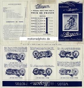 Preview: Alcyon Motorrad + Fahrrad Faltprospekt 6 Seiten 1931 alc-p31