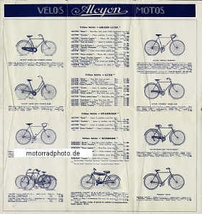Preview: Alcyon Motorrad + Fahrrad Faltprospekt 6 Seiten 1931 alc-p31