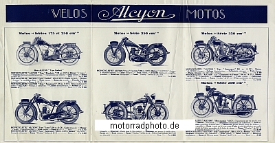 Preview: Alcyon Motorrad + Fahrrad Faltprospekt 6 Seiten 1931 alc-p31
