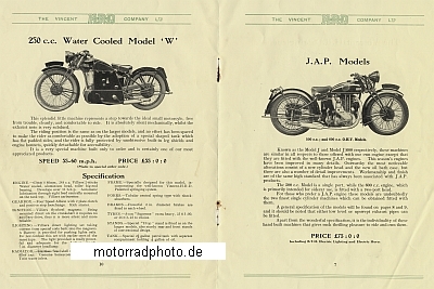 Preview: HRD-Vincent Motorrad Prospekt  20 Seiten 1935  vin-p35
