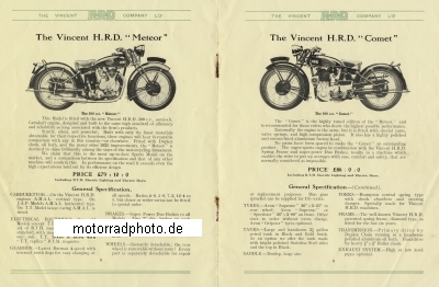 Preview: HRD-Vincent Motorrad Prospekt  20 Seiten 1935  vin-p35