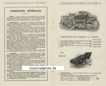 Preview: Peugeot Motorrad + Fahrrad Katalog 20 Seiten  1914  peu-p14-2