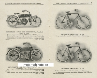 Preview: Peugeot Motorrad + Fahrrad Katalog 20 Seiten  1914  peu-p14-2
