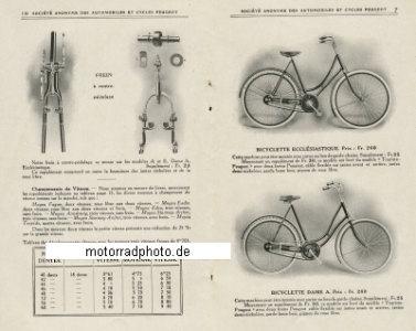 Preview: Peugeot Motorrad + Fahrrad Katalog 20 Seiten  1914  peu-p14-2