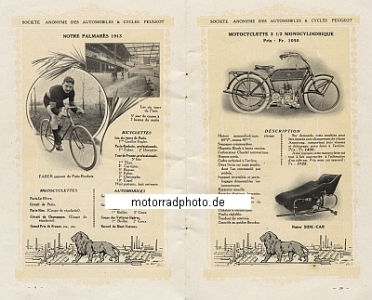 Preview: Peugeot Motorrad + Fahrrad Hauptkatalog 36 Seiten  1914  peu-p14-3