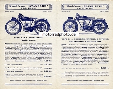 Preview: Motobecane Motorrad Prospekt  8 Seiten 1929   mobe-p29