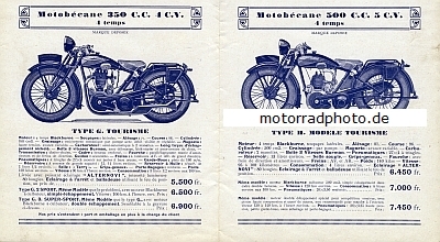 Preview: Motobecane Motorrad Prospekt  8 Seiten 1929   mobe-p29