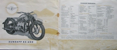 Preview: Zuendapp Motorrad Prospekt  24 Seiten  1939   z-op391