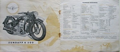 Preview: Zuendapp Motorrad Prospekt  24 Seiten  1939   z-op392