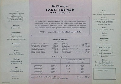 Preview: Faun LKW Prospektblatt  F 68  1955  fau-op55