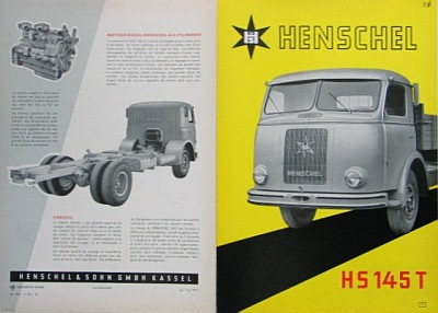 Preview: Henschel LKW Prospekt HS 145 T  1956  hen-op56