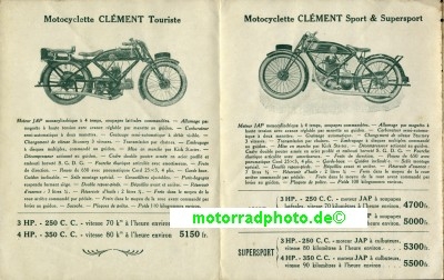 Preview: Clement Motorrad Prospekt  8 Seiten  1929  cle-p29