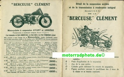 Preview: Clement Motorrad Prospekt  8 Seiten  1929  cle-p29