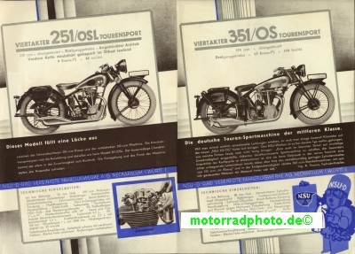 Preview: NSU Motorrad Prospekt 14 Seiten 1934  nsu-p34-2