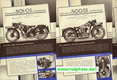 Preview: NSU Motorrad Prospekt 14 Seiten 1934  nsu-p34-2