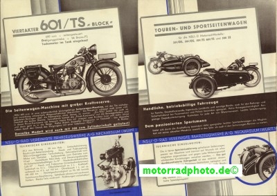 Preview: NSU Motorrad Prospekt 14 Seiten 1934  nsu-p34-2