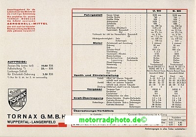 Preview: Tornax Motorrad Prospekt  4 Seiten  1934   tor-p34