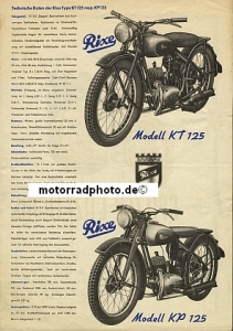 Preview: Rixe Motorrad Prospektblatt 2 Seiten 1949  rix-p49-2