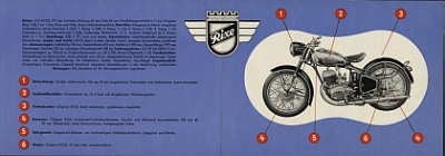 Preview: Rixe Motorrad Prospekt 4 Seiten 1955  rix-p55-2