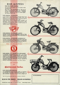 Preview: Rixe Motorrad Prospektblatt 2 Seiten 1968  rix-p68