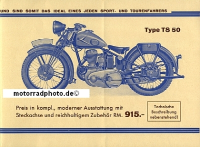 Preview: O.D. Motorrad Prospekt 6 Seiten 1930  od-p30