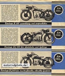 Preview: Zündapp Motorrad Prospekt 6 Seiten 1938 z-op38-3