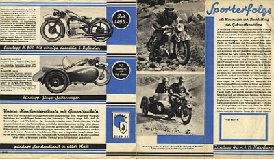 Preview: Zündapp Motorrad Prospekt 6 Seiten 1938 z-op38-3